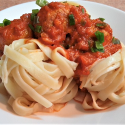 Spaghetti and meatballs