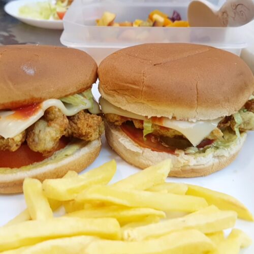 Spicy Chicken Strips Burgers