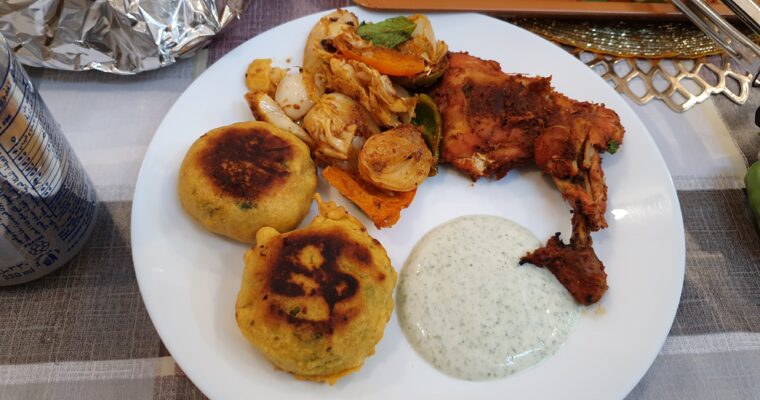 Bazari Aloo Tikki (Gram flour coated potato cutlets)