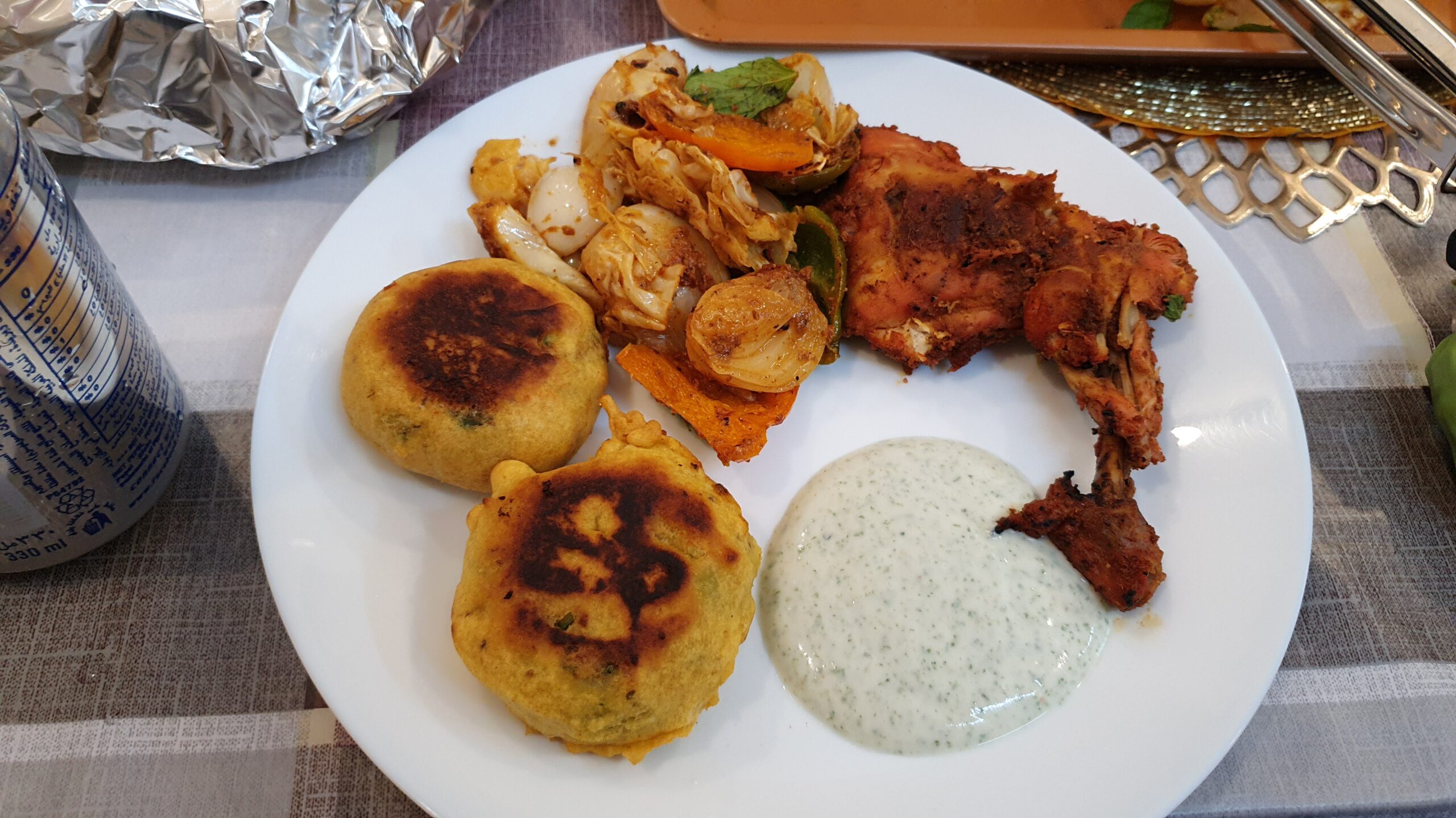 Bazari Aloo Tikki (Gram flour coated potato cutlets)