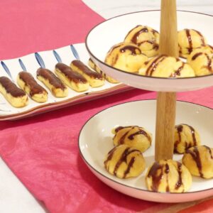 Chocolate Eclairs and Pastry Cream Puffs