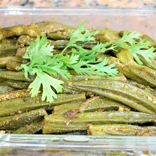 Achari Bhindi - Pickled Okra Curry