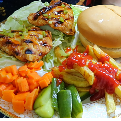 BBQ Chicken Steak Platter