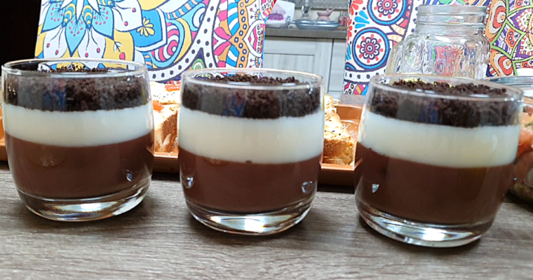 Choco Vanilla Layered Cups