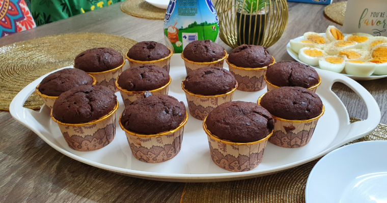 Soft and Moist Chocolate Banana Muffins