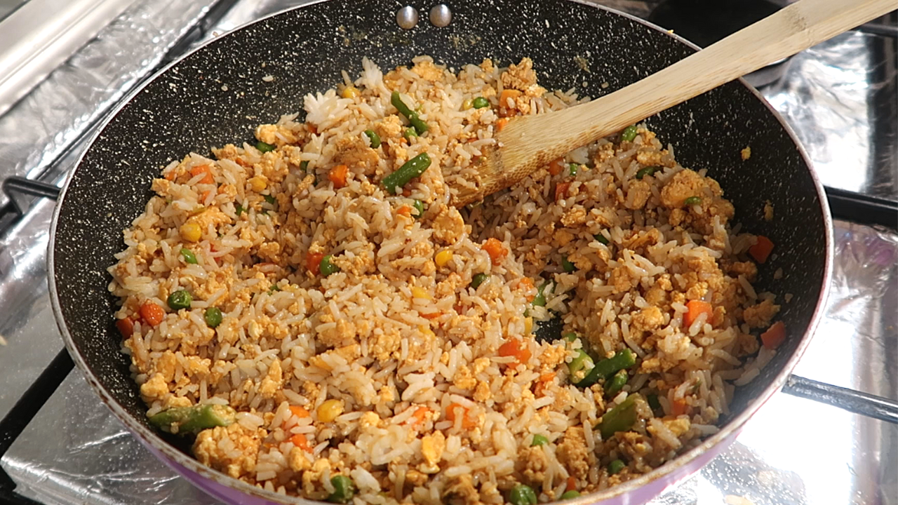 Instant Egg Stir-Fried Rice