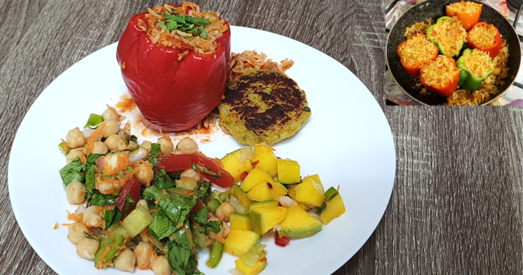 Mince and Rice Stuffed Bell peppers