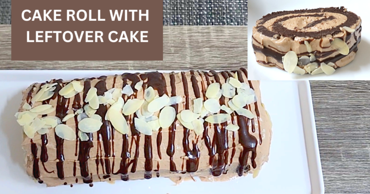 Chocolate Cake Roll with Leftover Cake