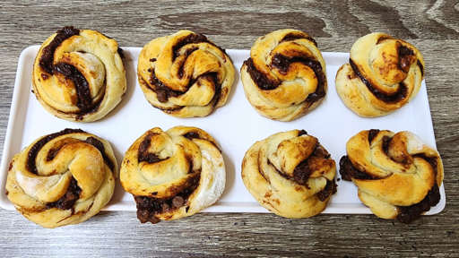 Twisted Chocolate Chip Buns - Naush Kitchen Routine