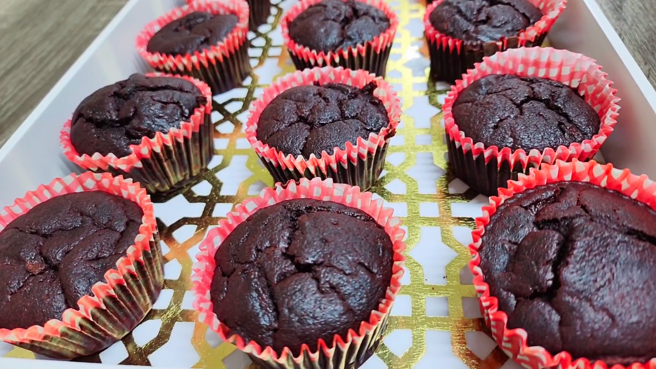 Chocolate Beetroot Carrot Muffins