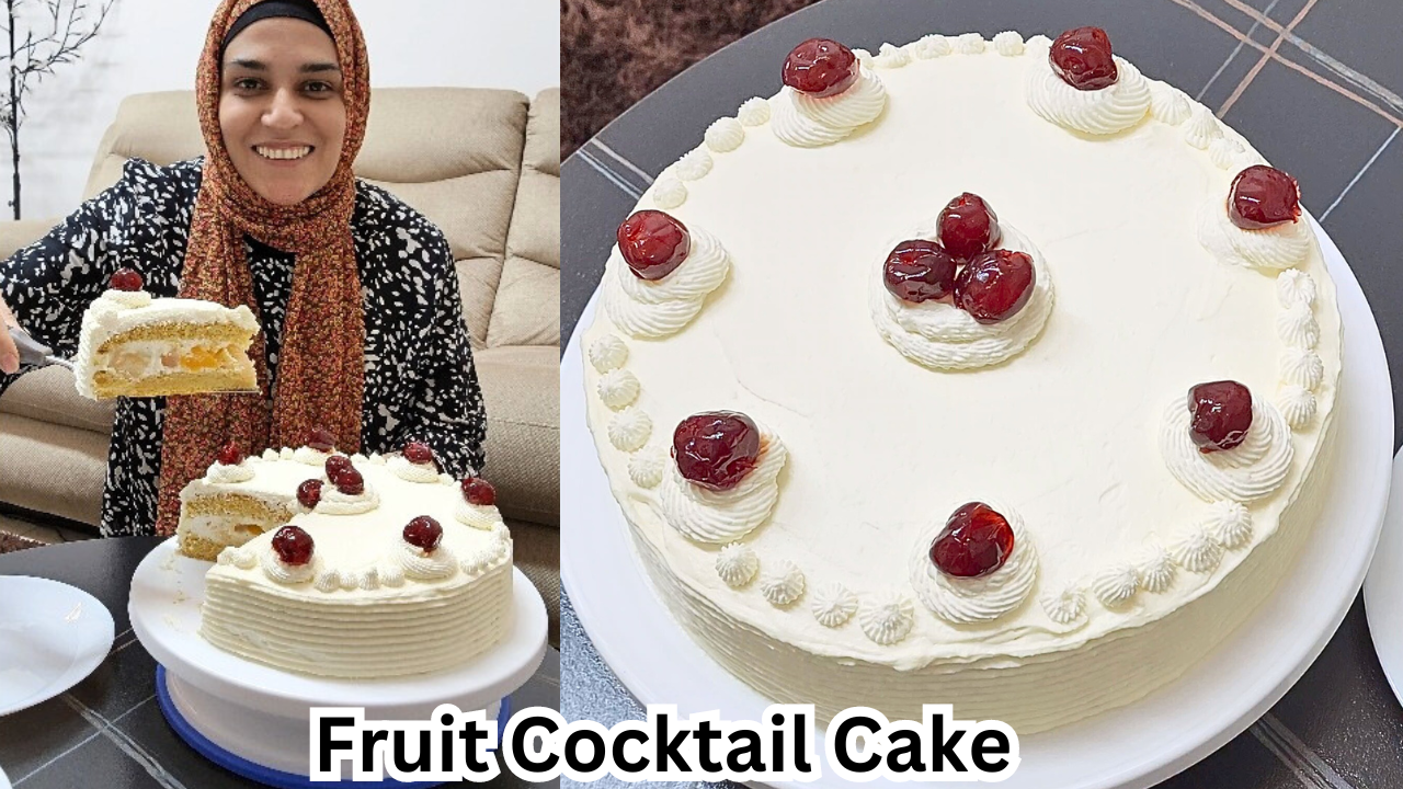 NO OVEN Fruit Cocktail Cake