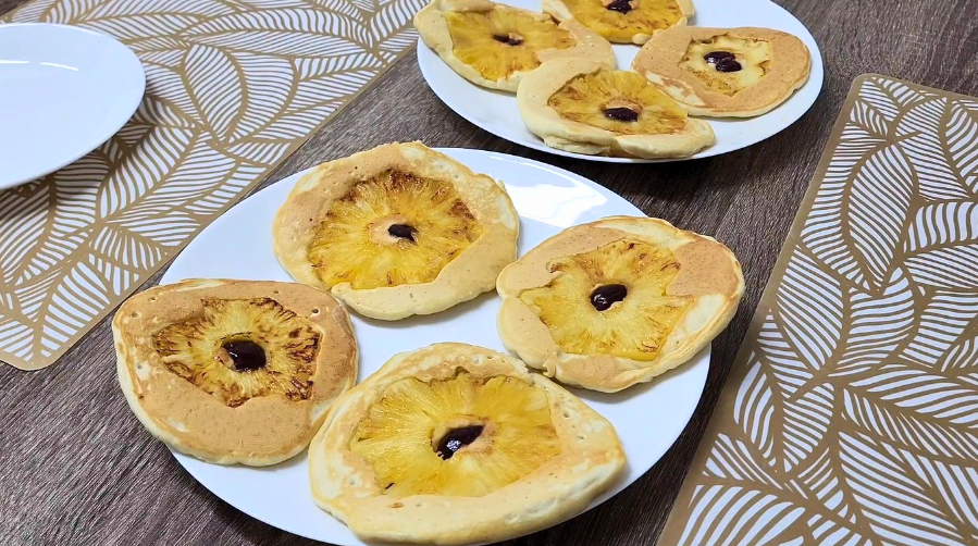 Upside Down Pineapple pancakes